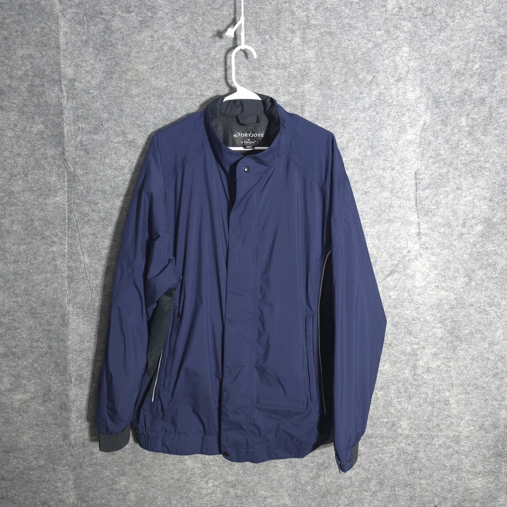 FootJoy DryJoys Jacket Mens XL Navy Golf Rain Windbreaker Waterproof Performance